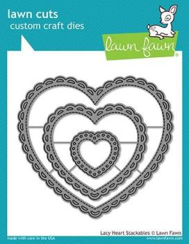 Lawn Fawn Craft Die - Lacy Heart Stackables