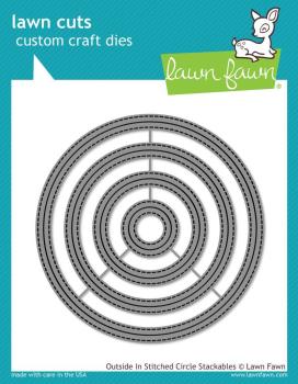 Lawn Fawn Craft Die - Outside In Stitched Circle Stackables