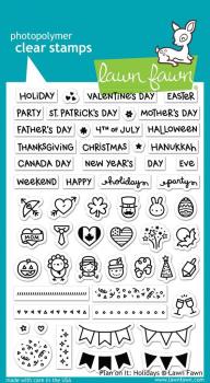Lawn Fawn Stempelset "Plan On It: Holidays" Clear Stamp