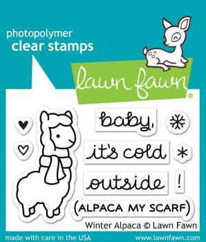 Lawn Fawn Stempelset "Winter Alpaca" Clear Stamp