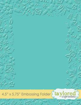 Taylored Expressions Embossing Folder "Garden Party"