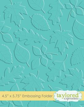 Taylored Expressions Embossing Folder "Scattered Leaves"