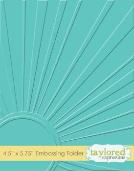 Taylored Expressions Embossing Folder "Walking On Sunshine"
