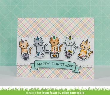Lawn Fawn Stempelset "Meow You Doin'" Clear Stamp