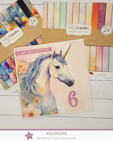 LaCreativ - Designpapier "Einhornzauber" Paper Pack 6x6" - 24 Bogen