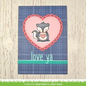 Lawn Fawn Craft Die - Outside In Stitched Heart Stackables