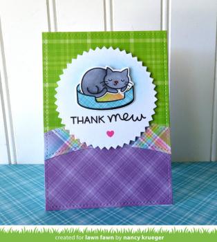 Lawn Fawn Stempelset "Meow You Doin'" Clear Stamp