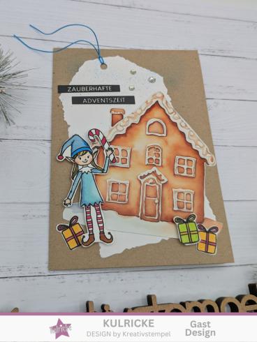 Preview: Kulricke Stempel "Nikki die Weihnachtselfe" Clear Stamp