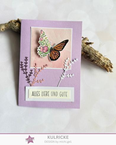 Kulricke Stempelset "Schmetterlingsgarten" Clear Stamp