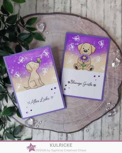 Preview: Kulricke Stempelset "Hundeglück" A7 Clear Stamp