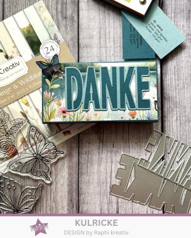 Preview: Kulricke Stanzschablone "Danke Insert mit Aufleger" Craft Die