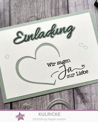Preview: Kulricke Stempel "Hochzeit für Immer" 10x10cm Clear Stamp
