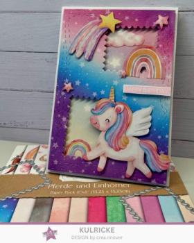 Preview: LaCreativ - Designpapier "Pferde und Einhörner" Paper Pack 6x6" - 24 Bogen