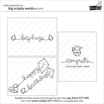 Lawn Fawn Stempelset "Big Scripty Words" Clear Stamp