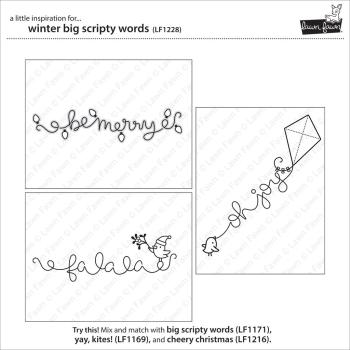 Lawn Fawn Stempelset "Winter Big Scripty Words" Clear Stamp