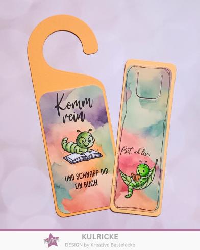 Preview: Kulricke Stempel "Leseraupe" Clear Stamp