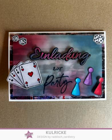 Preview: Kulricke Stempel "Geburtstag, wir feieren Wortzauber 10x10cm Clear Stamp