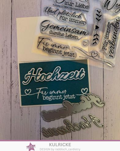 Preview: Kulricke Stempel "Hochzeit für Immer" 10x10cm Clear Stamp