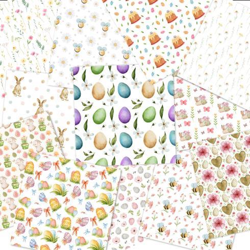 LaCreativ - Designpapier "Kleine Osterwelt" Paper Pack 6x6" - 24 Bogen