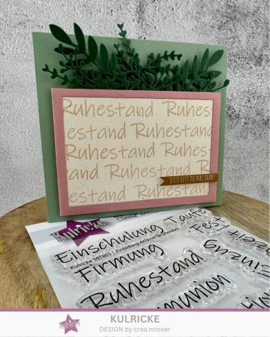 Preview: Kulricke Stempel "Einladung Anlässe Wortzauber" 10x10cm Clear Stamp