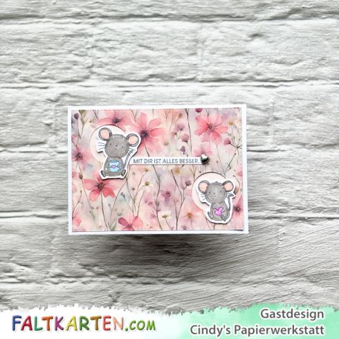 Preview: Kulricke Stempel "Mäuse Geburtstags Party" Clear Stamp