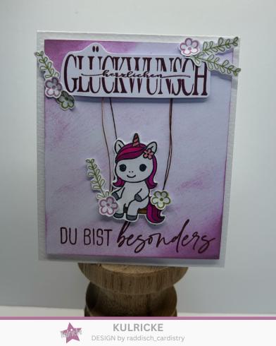 Preview: Kulricke Stempelset "Glückwünsche geteilt" A7 Clear Stamp Motiv-Stempel