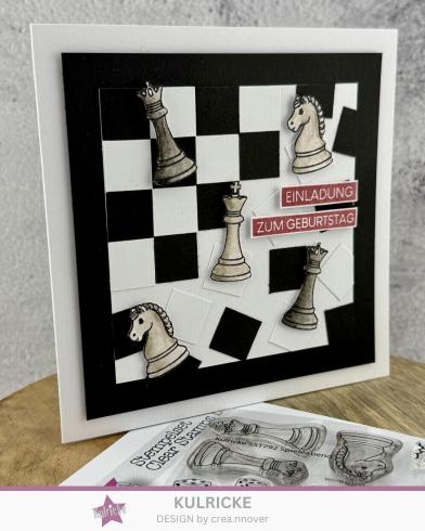 Preview: Kulricke Stempel "Spieleabend " 10x10cm Clear Stamp