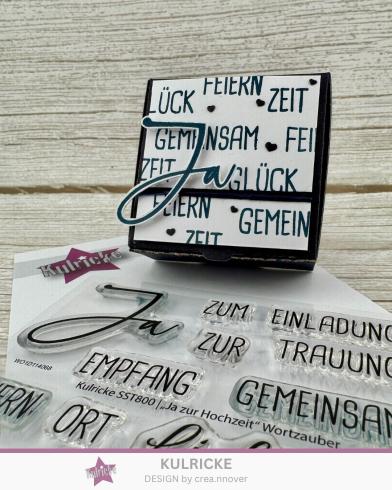 Preview: Kulricke Stempel "Ja zur Hochzeit Wortzauber" 10x10cm Clear Stamp