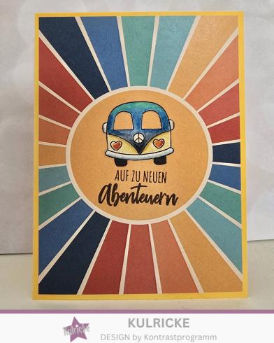 LaCreativ - Designpapier "Bunte Hippiewelt" Paper Pack 6x6" - 24 Bogen