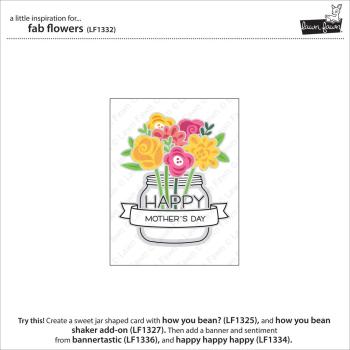 Lawn Fawn Stempelset "Fab Flowers" Clear Stamp