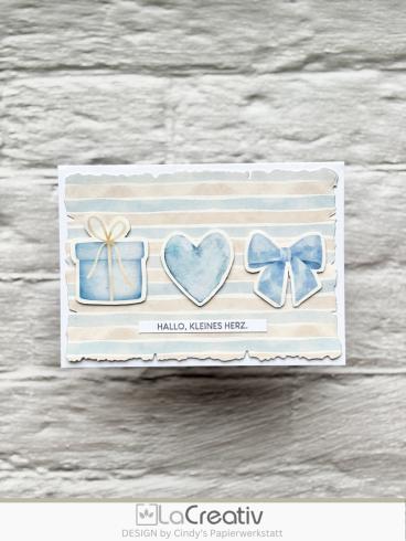 LaCreativ - Designpapier "Himmelblaues Babyglück" Paper Pack 6x6" - 24 Bogen