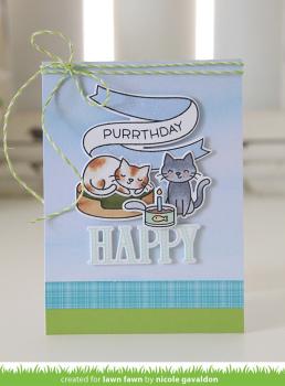 Lawn Fawn Stempelset "Meow You Doin'" Clear Stamp