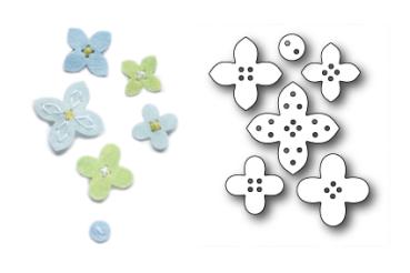 Memory Box Die - Plush Flower Buttons