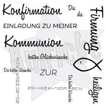 Stempelset "Kommunuion/Konfirmation" Clear Stamp Motiv-Stempels - 10 Stempel