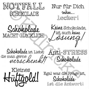 Stempelset "Schokolade 2" Clear Stamps - 8 Stempel