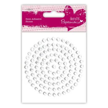 Schmucksteine 5mm Selbstklebend (118 Stk.) Silber