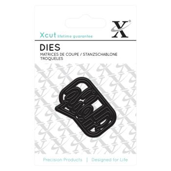 Xcut Mini Stanzschablone Hello 5cm Xcut Mini Stanzschablone Hello 5cm
