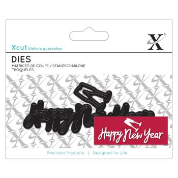 Xcut Mini Stanzschablone Happy New Year (4Stk) 5cm Xcut Mini Stanzschablone Happy New Year (4Stk) 5cm