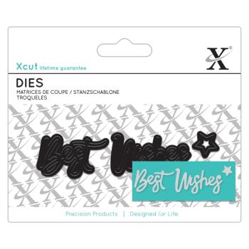 Xcut Mini Stanzschablone Best Wishes (3Stk) 8-10cm Xcut Mini Stanzschablone Best Wishes (3Stk) 8-10cm