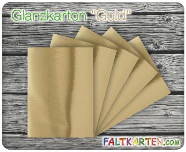 Glanzkarton "Gold" 5 Bogen 23x33cm