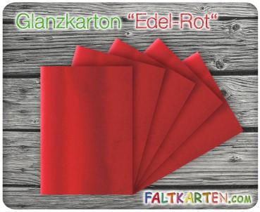 Glanzkarton "Rot" 5 Bogen 23x33cm