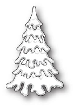 Poppystamp Die - Small Fluffy Snow Tree