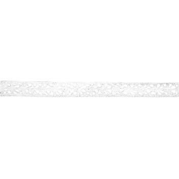 Baumwoll-Bordüre "Lorena" weiss 1cm - 3m