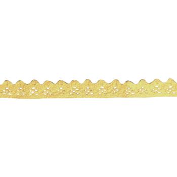 Baumwoll-Bordüre "Jasmina" lichtgelb 0,8cm - 3m