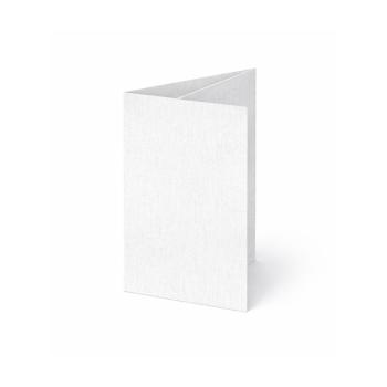 Trippelkarte - Leporello 240g/m² DIN A6 3-Fach in leinen (weiss)
