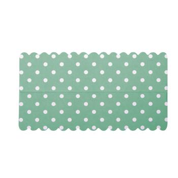 Lasche zum Verschließen v. Papiertütchen, 13x7cm, blau mit Punkten