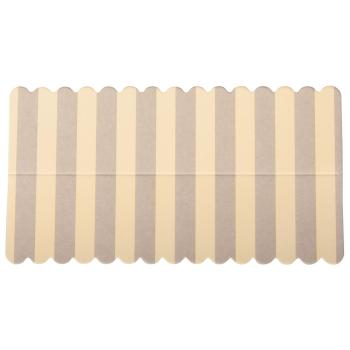 Lasche zum Verschließen v. Papiertütchen, 13x7cm, beige gestreift Lasche zum Verschließen v. Papiertütchen, 13x7cm, beige gestreift