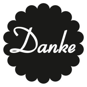 Holz-Stempel "Danke" rund 3cm ø