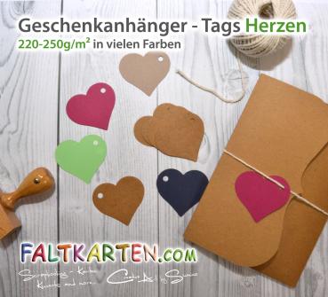 Tags-Geschenkanhänger Herzen 25 Stück 5x4,5cm Tags-Geschenkanhänger Herzen 25 Stück 5x4,5cm