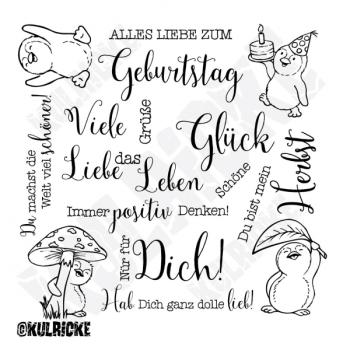 Kulricke Stempel & Stanzenset "Felix mit seinen Freunden minis 2"